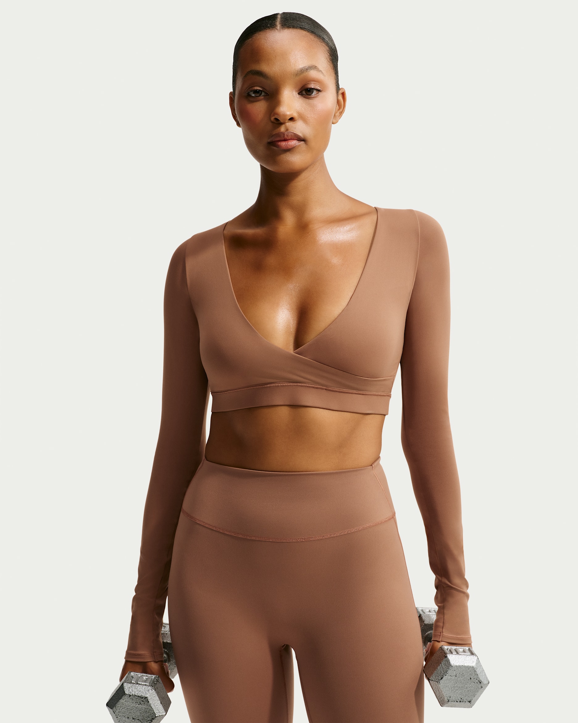 NikeSKIMS Matte Women's Long-Sleeve Wrap Top. Nike.com